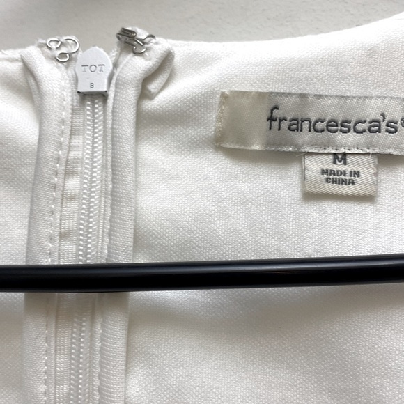 Francesca’s white sleevless pleated casual semi formal dress size medium - Picture 3 of 9